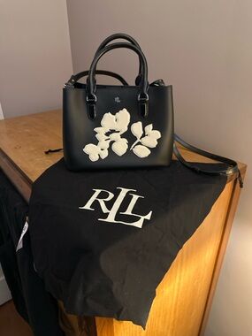 Lauren Ralph Lauren Satchel Floral Applique Mini Marcy II